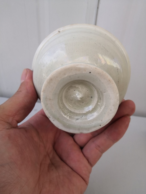 古玩陶瓷影青高足蓋盒拍賣，當前價格280元