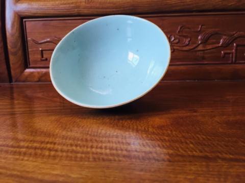 古玩陶瓷豆青釉碗拍賣,當前價格288元