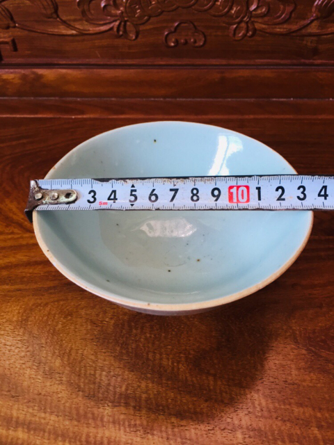 古玩陶瓷豆青釉碗拍賣,當前價格288元