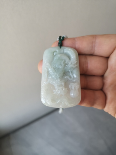 古玩玉器翡翠龍牌拍賣,當前價格850元