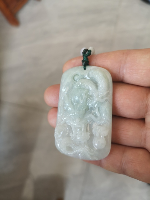 古玩玉器翡翠龍牌拍賣,當前價格850元