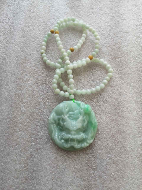 古玩玉器翡翠龍牌拍賣，當(dāng)前價格1999元