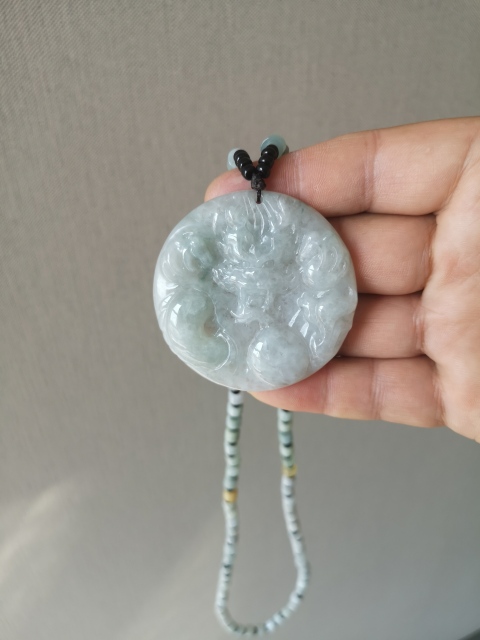 古玩玉器翡翠龍牌拍賣,當前價格850元