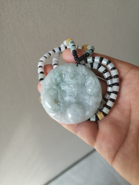 古玩玉器翡翠龍牌拍賣,當前價格850元