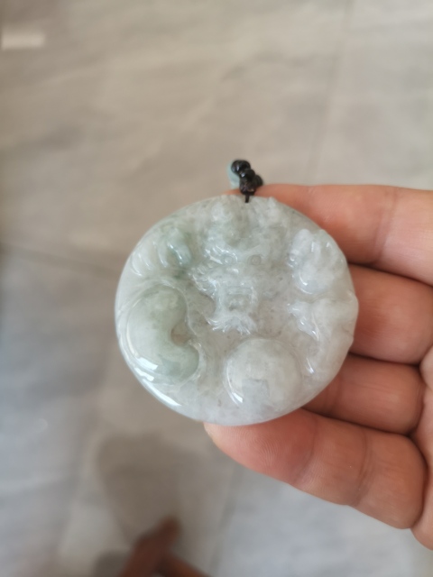 古玩玉器翡翠龍牌拍賣,當前價格850元