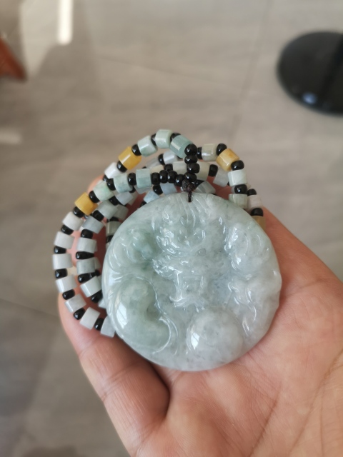 古玩玉器翡翠龍牌拍賣,當前價格850元