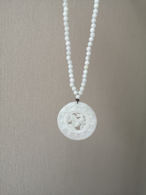 古玩玉器翡翠馬牌轉(zhuǎn)心佩拍賣，當前價格750元
