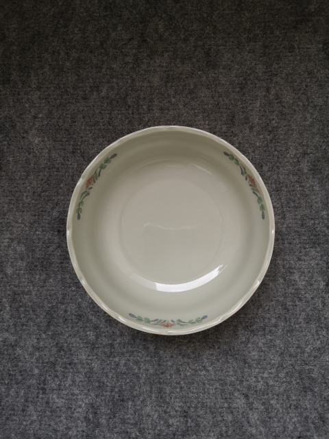 古玩陶瓷青花加彩花卉紋碗拍賣,當前價格135元