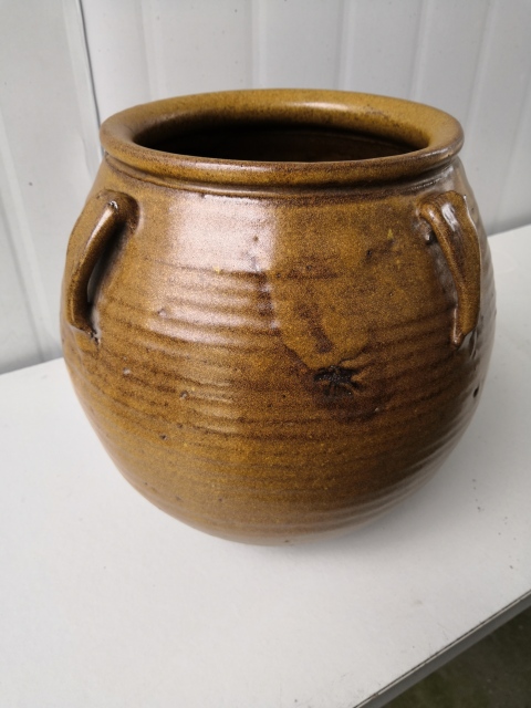 古玩陶瓷早期褐釉四系罐拍賣，當前價格400元