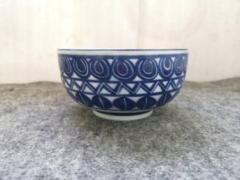 古玩陶瓷三峰款青花碗拍賣，當前價格188元