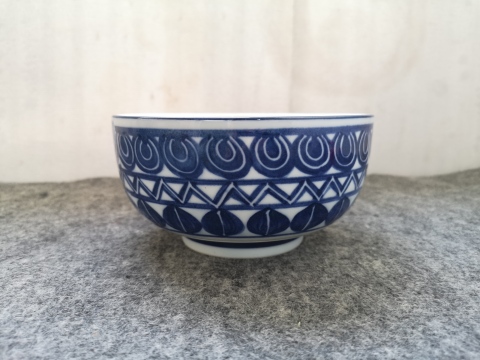 古玩陶瓷三峰款青花碗拍賣，當前價格188元