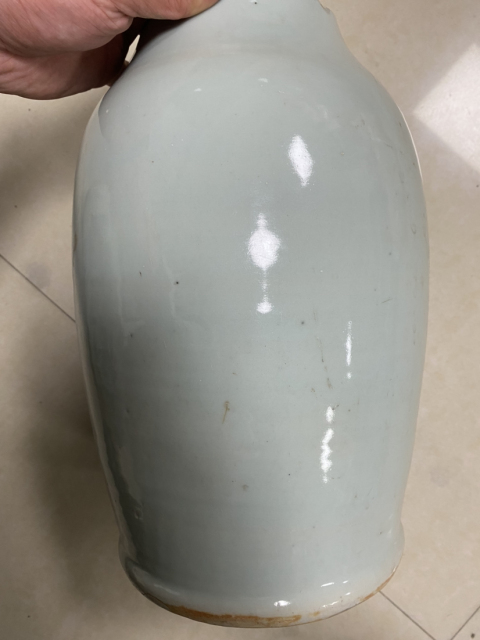 古玩陶瓷清道光 精品青釉青花洞石鳳凰紋大瓶一對拍賣,當前價格720元