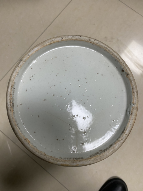 古玩陶瓷清道光 精品青釉青花洞石鳳凰紋大瓶一對拍賣,當前價格720元