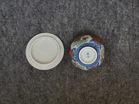 古玩陶瓷青花加彩蓋碗拍賣,當(dāng)前價(jià)格180元
