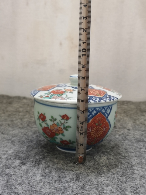 古玩陶瓷青花加彩蓋碗拍賣,當(dāng)前價(jià)格180元