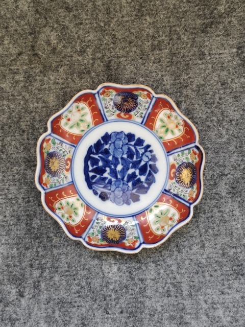 古玩陶瓷青花加彩花口盤拍賣,當(dāng)前價格168元
