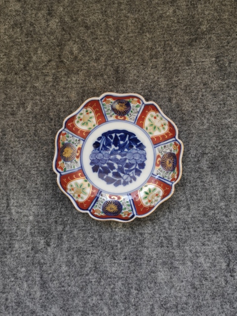 古玩陶瓷青花加彩花口盤拍賣,當(dāng)前價格168元