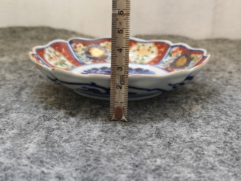 古玩陶瓷青花加彩花口盤拍賣,當(dāng)前價格168元