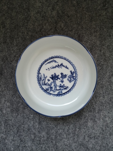 古玩陶瓷山水紋青花碗拍賣，當前價格150元