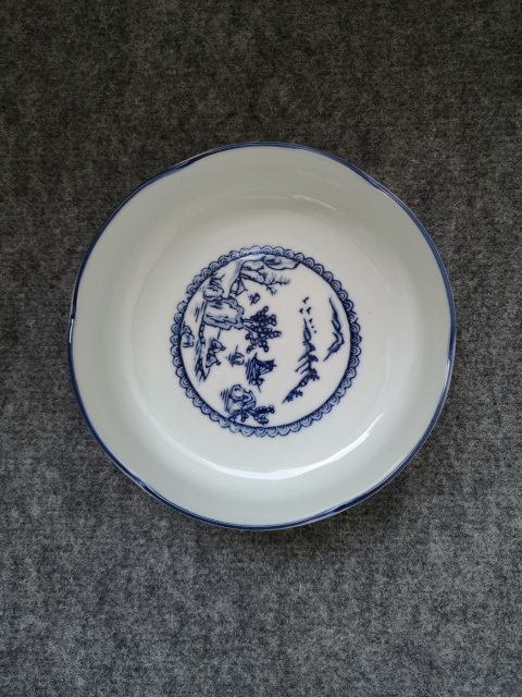 古玩陶瓷山水紋青花碗拍賣，當前價格150元