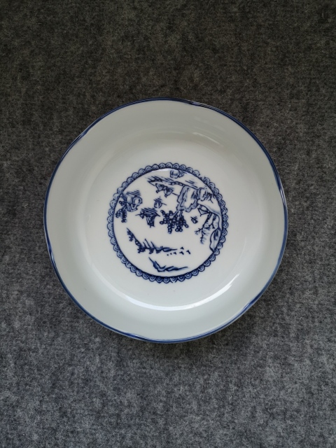 古玩陶瓷山水紋青花碗拍賣，當前價格150元