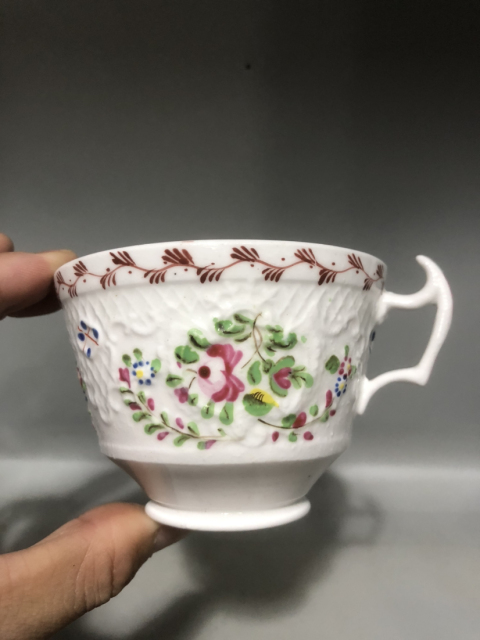 古玩陶瓷清晚粉彩耳杯拍賣，當(dāng)前價(jià)格588元