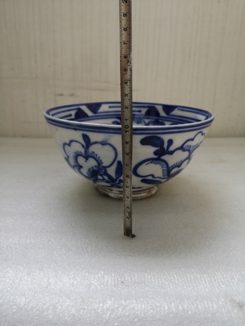古玩陶瓷磁州窯靑花花卉紋碗拍賣,當(dāng)前價格480元