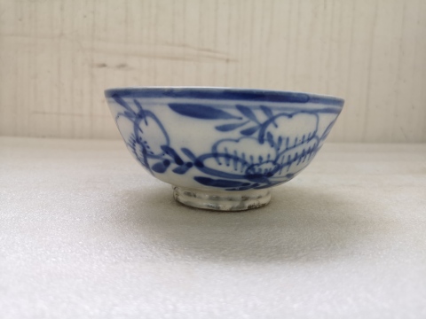 古玩陶瓷磁州窯青花花卉紋碗拍賣,當前價格398元