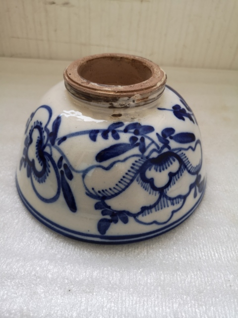 古玩陶瓷磁州窯靑花花卉紋碗拍賣,當(dāng)前價格480元