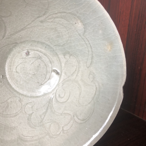古玩陶瓷景德鎮窯系青白釉刻花碗拍賣,當前價格3500元