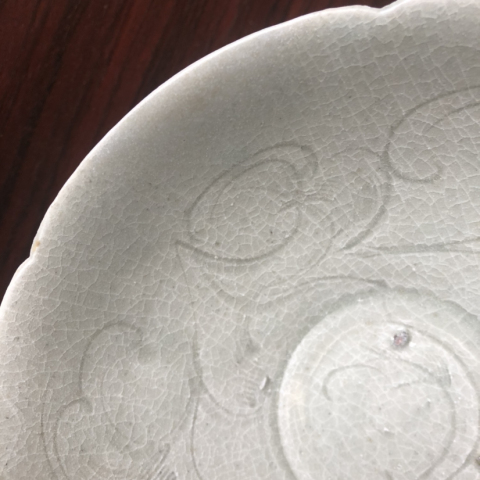 古玩陶瓷景德鎮窯系青白釉刻花碗拍賣,當前價格3500元