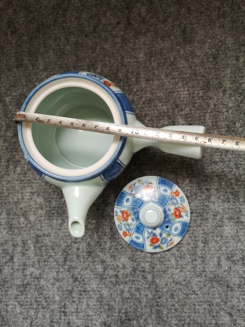 古玩陶瓷青花加彩執(zhí)壺拍賣，當前價格298元