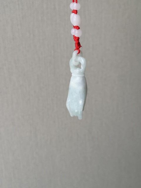 古玩玉器翡翠佛手(福壽)掛件拍賣,當前價格150元