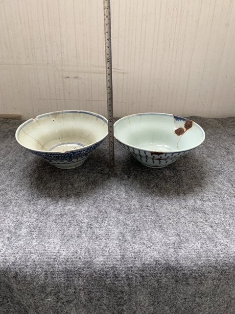 古玩陶瓷青花壽字折腰碗拍賣,當前價格298元