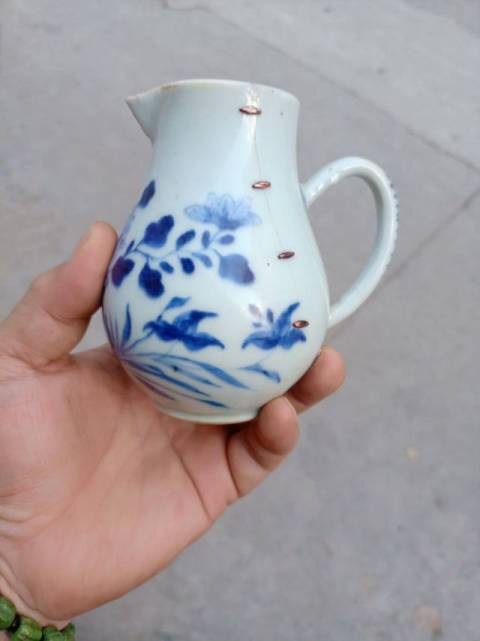 古玩陶瓷清早青花注壺拍賣，當前價格980元