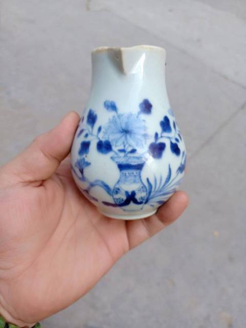 古玩陶瓷清早青花注壺拍賣，當前價格980元