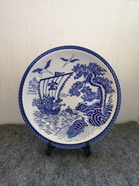 古玩陶瓷青花盤拍賣,當(dāng)前價格398元