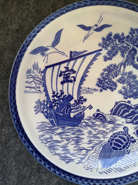 古玩陶瓷青花盤拍賣,當(dāng)前價格398元