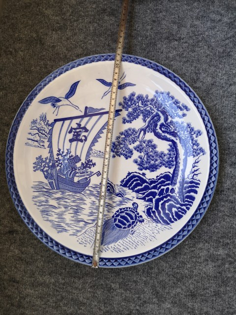 古玩陶瓷青花盤拍賣,當(dāng)前價格398元