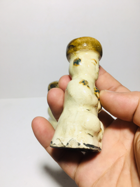 古玩陶瓷磁州窯人物燭臺一對拍賣,當前價格0元