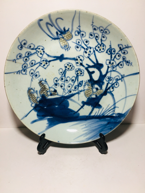 古玩陶瓷（精美細路）青花釉里紅喜上眉梢紋大盤拍賣，當前價格0元