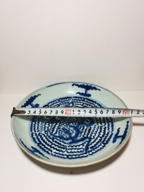 古玩陶瓷（已保真帶證書）乾隆青花夔龍紋盤拍賣，當前價格0元