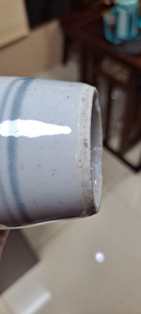 古玩陶瓷清荷花紋青花瓶一對拍賣,當前價格4000元