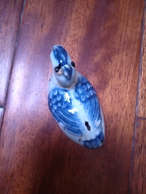 古玩陶瓷平臺保真明.青花蘆雁水滴拍賣，當前價格777元