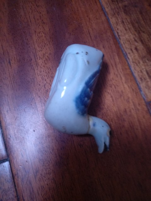 古玩陶瓷平臺保真明.青花蘆雁水滴拍賣，當前價格777元