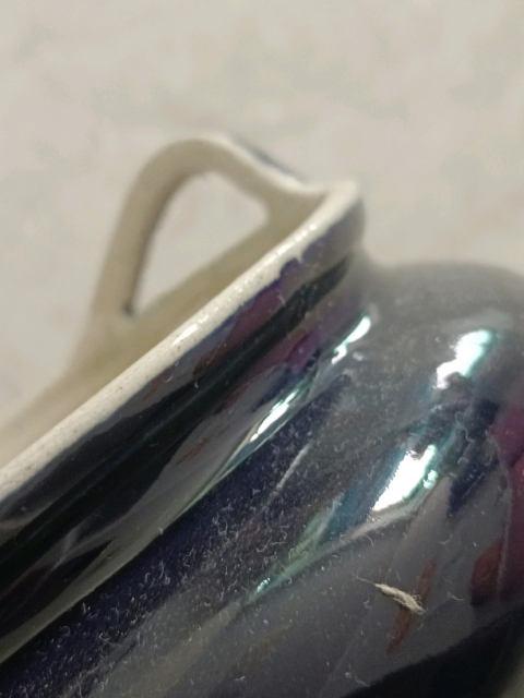 古玩陶瓷藍釉三足鳳眼爐拍賣，當前價格2800元