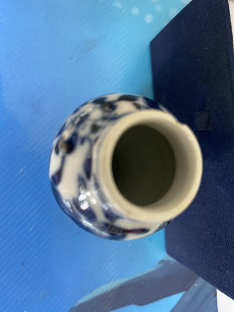 花鳥紋大口青花煙壺拍賣，當前價格2000元