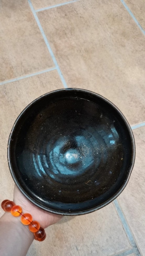 古玩陶瓷黑耀州斂口碗拍賣，當前價格1元