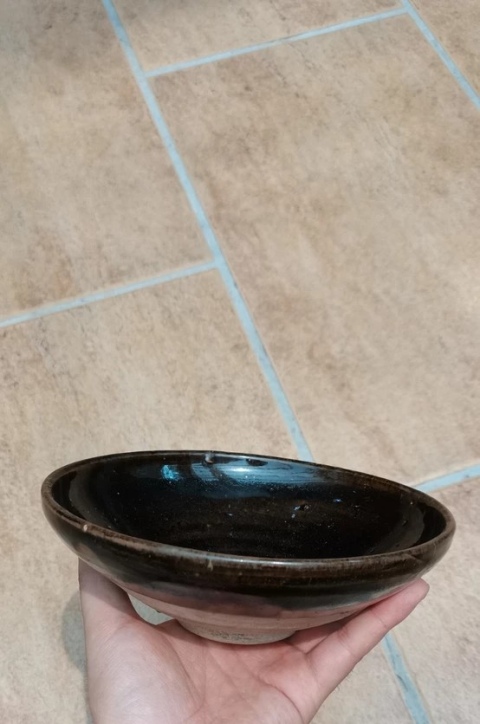 古玩陶瓷黑耀州斂口碗拍賣，當前價格1元