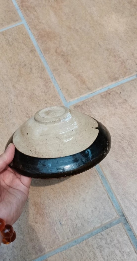 古玩陶瓷黑耀州斂口碗拍賣，當前價格1元